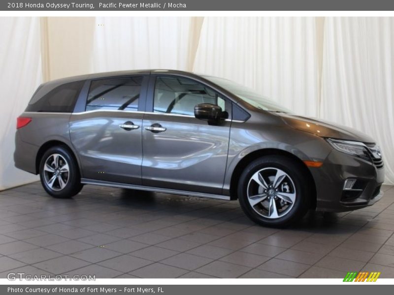 Pacific Pewter Metallic / Mocha 2018 Honda Odyssey Touring