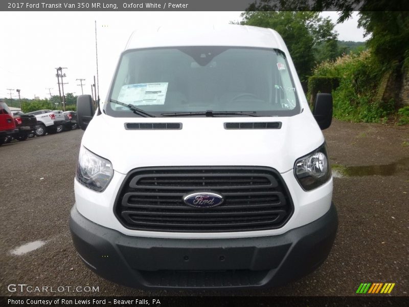 Oxford White / Pewter 2017 Ford Transit Van 350 MR Long