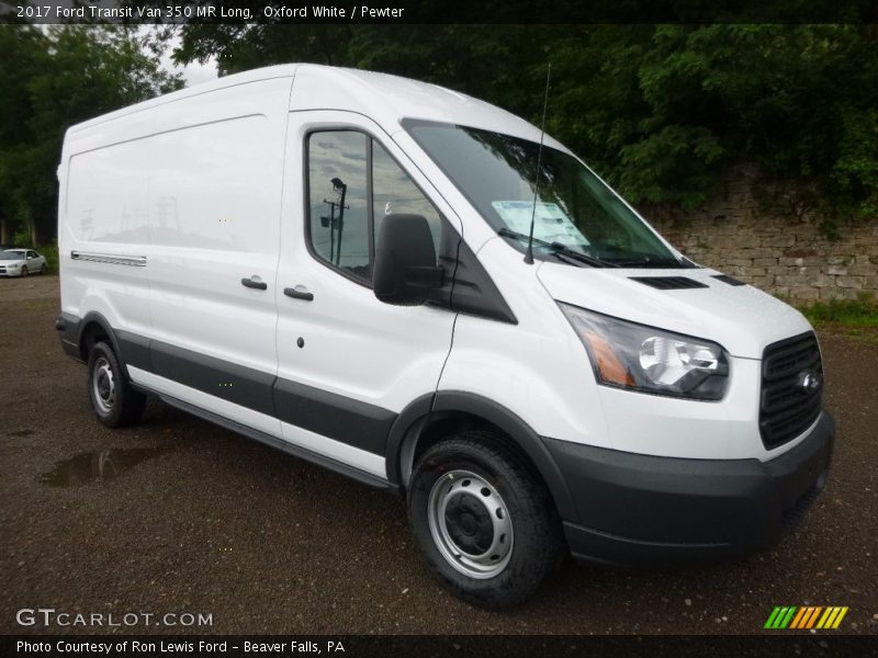 Oxford White / Pewter 2017 Ford Transit Van 350 MR Long