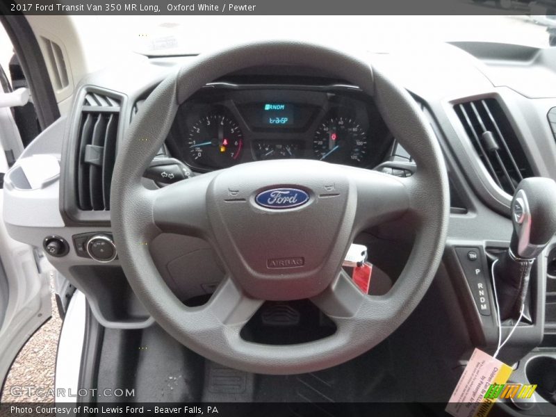 Oxford White / Pewter 2017 Ford Transit Van 350 MR Long