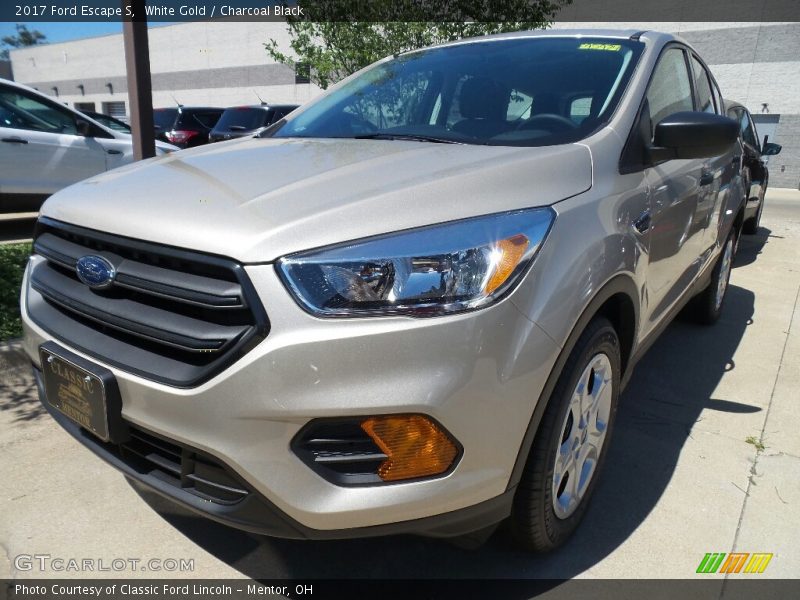 White Gold / Charcoal Black 2017 Ford Escape S