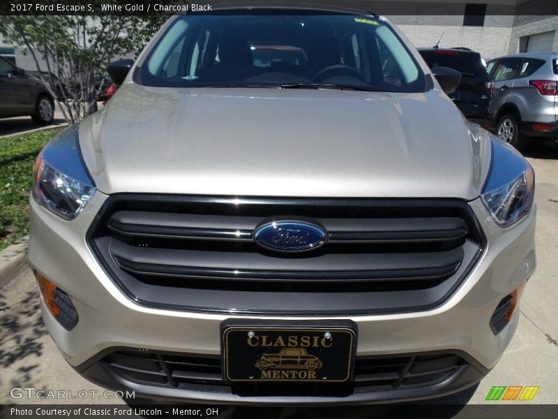 White Gold / Charcoal Black 2017 Ford Escape S