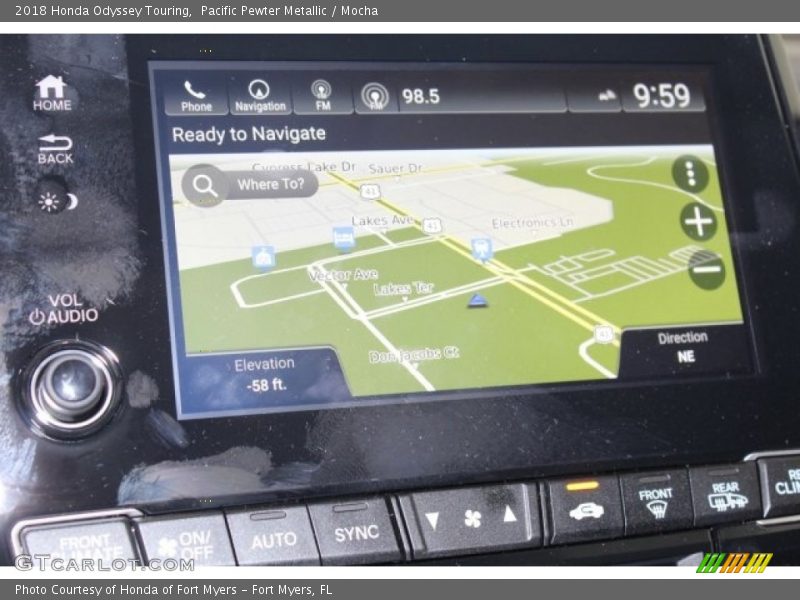 Pacific Pewter Metallic / Mocha 2018 Honda Odyssey Touring