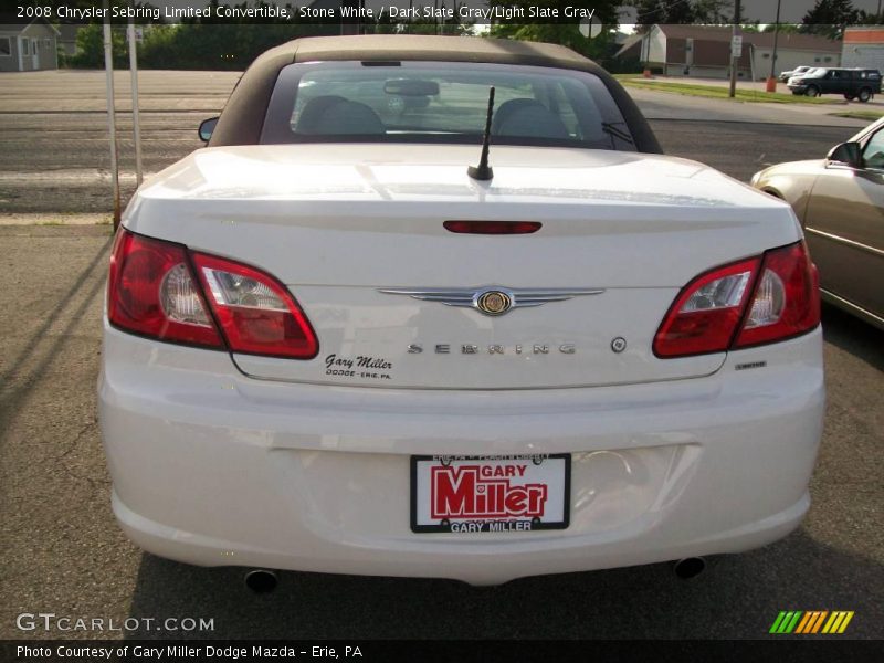 Stone White / Dark Slate Gray/Light Slate Gray 2008 Chrysler Sebring Limited Convertible