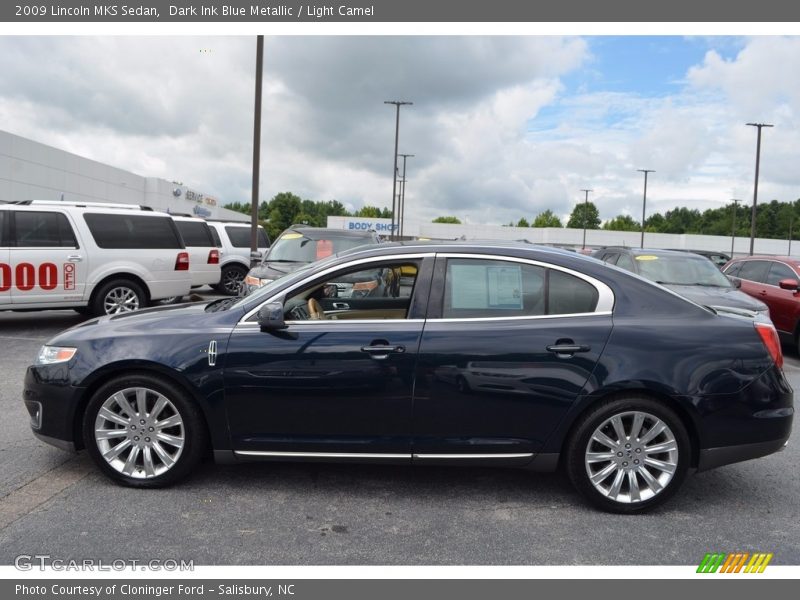 Dark Ink Blue Metallic / Light Camel 2009 Lincoln MKS Sedan