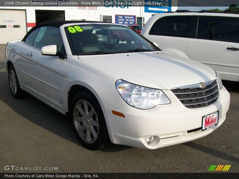 Stone White / Dark Slate Gray/Light Slate Gray 2008 Chrysler Sebring Limited Convertible