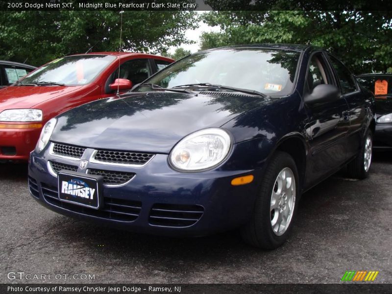 Midnight Blue Pearlcoat / Dark Slate Gray 2005 Dodge Neon SXT
