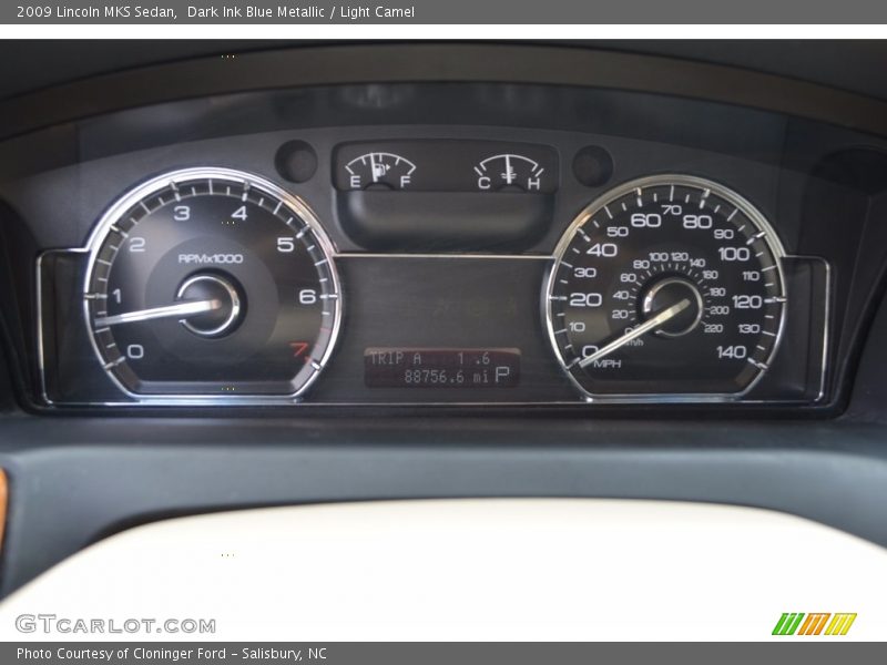 Dark Ink Blue Metallic / Light Camel 2009 Lincoln MKS Sedan