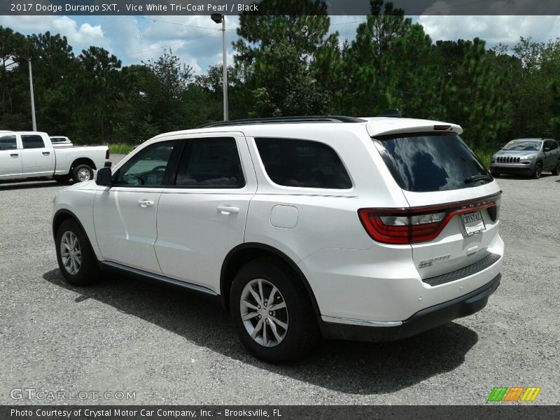 Vice White Tri-Coat Pearl / Black 2017 Dodge Durango SXT