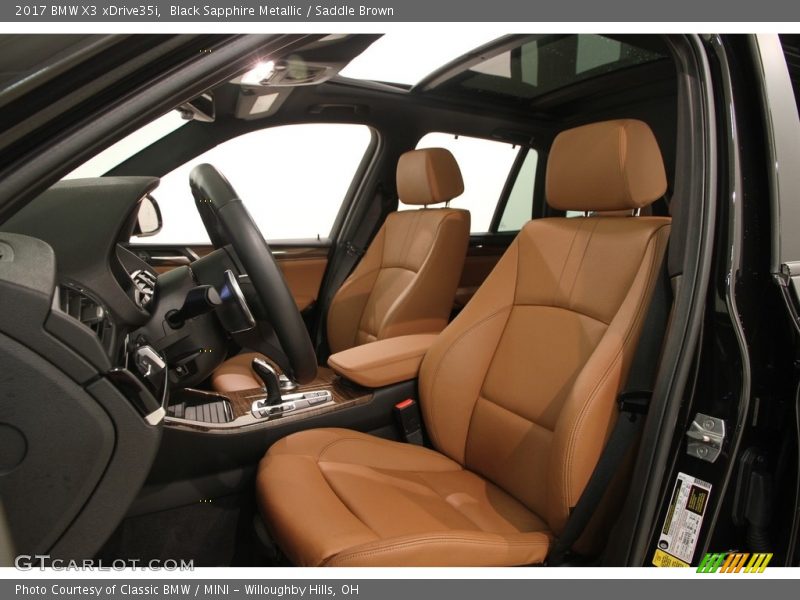 Black Sapphire Metallic / Saddle Brown 2017 BMW X3 xDrive35i