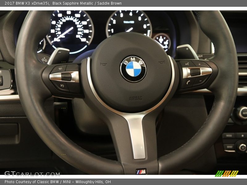 Black Sapphire Metallic / Saddle Brown 2017 BMW X3 xDrive35i