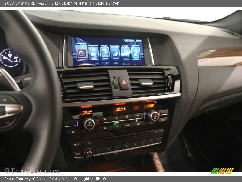 Black Sapphire Metallic / Saddle Brown 2017 BMW X3 xDrive35i