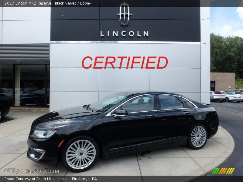 Black Velvet / Ebony 2017 Lincoln MKZ Reserve