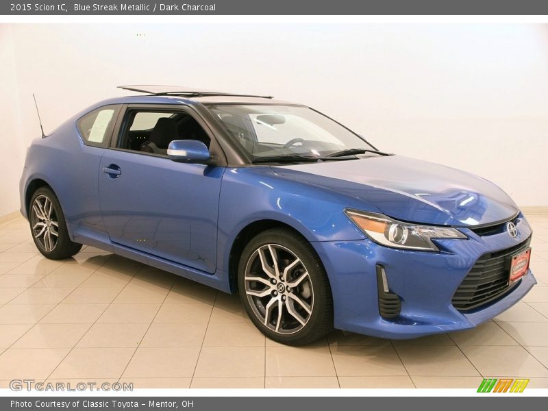 Blue Streak Metallic / Dark Charcoal 2015 Scion tC