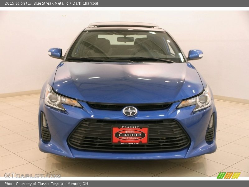 Blue Streak Metallic / Dark Charcoal 2015 Scion tC