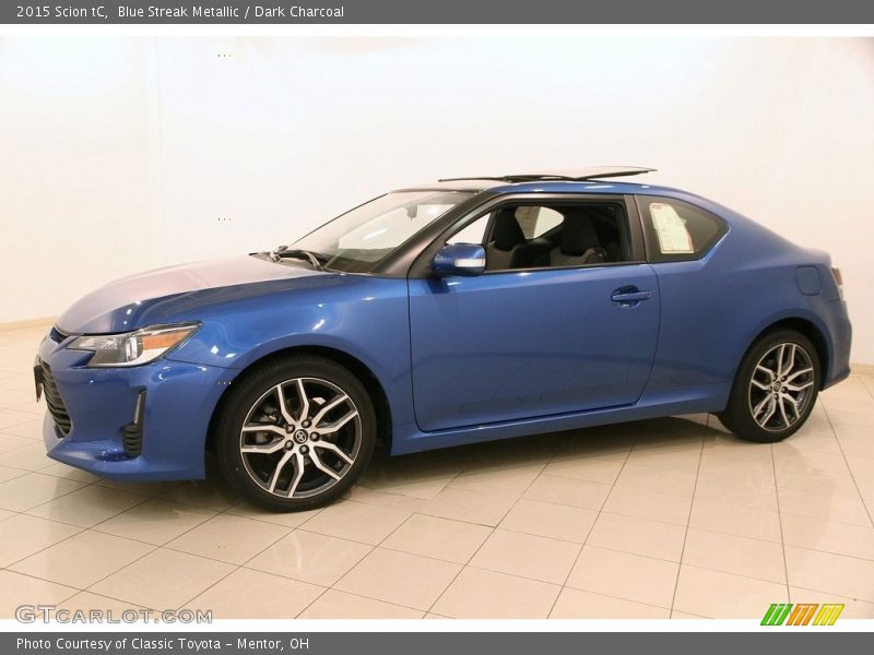 Blue Streak Metallic / Dark Charcoal 2015 Scion tC