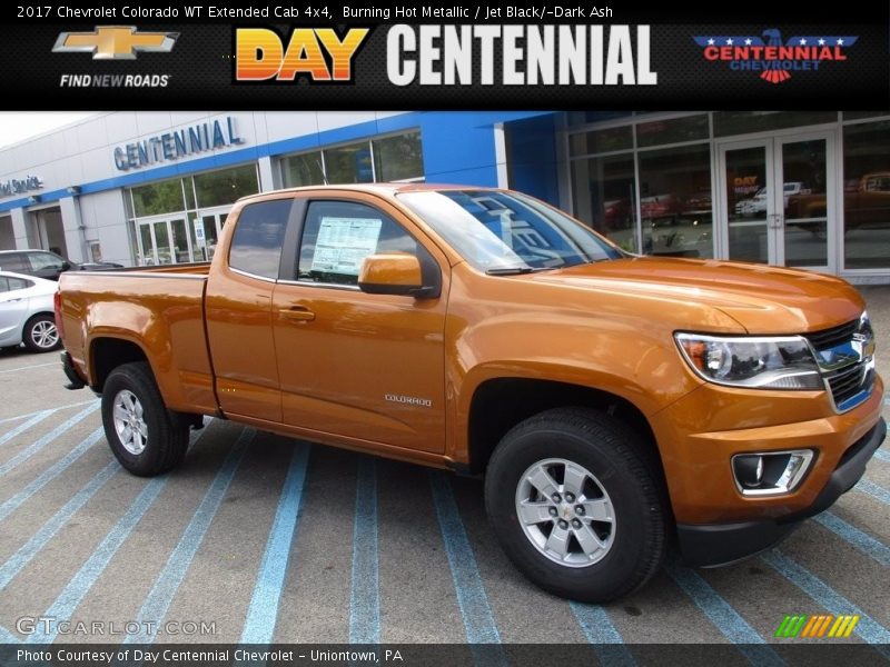 Burning Hot Metallic / Jet Black/­Dark Ash 2017 Chevrolet Colorado WT Extended Cab 4x4