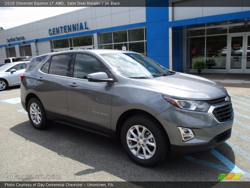 Satin Steel Metallic / Jet Black 2018 Chevrolet Equinox LT AWD