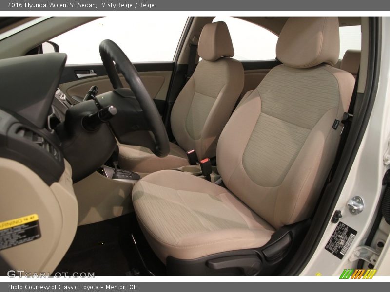 Misty Beige / Beige 2016 Hyundai Accent SE Sedan