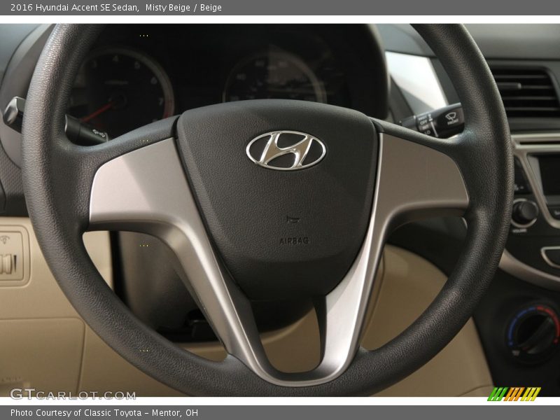 Misty Beige / Beige 2016 Hyundai Accent SE Sedan