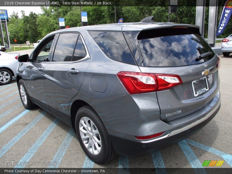 Satin Steel Metallic / Jet Black 2018 Chevrolet Equinox LT AWD