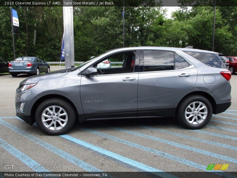 Satin Steel Metallic / Jet Black 2018 Chevrolet Equinox LT AWD