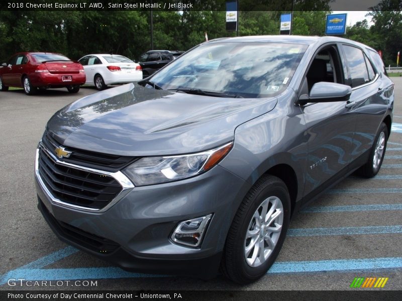 Satin Steel Metallic / Jet Black 2018 Chevrolet Equinox LT AWD