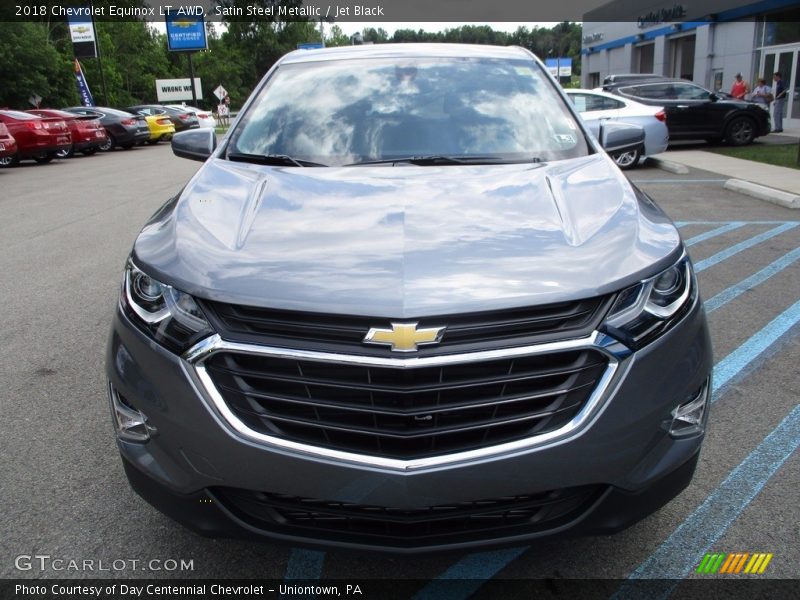 Satin Steel Metallic / Jet Black 2018 Chevrolet Equinox LT AWD