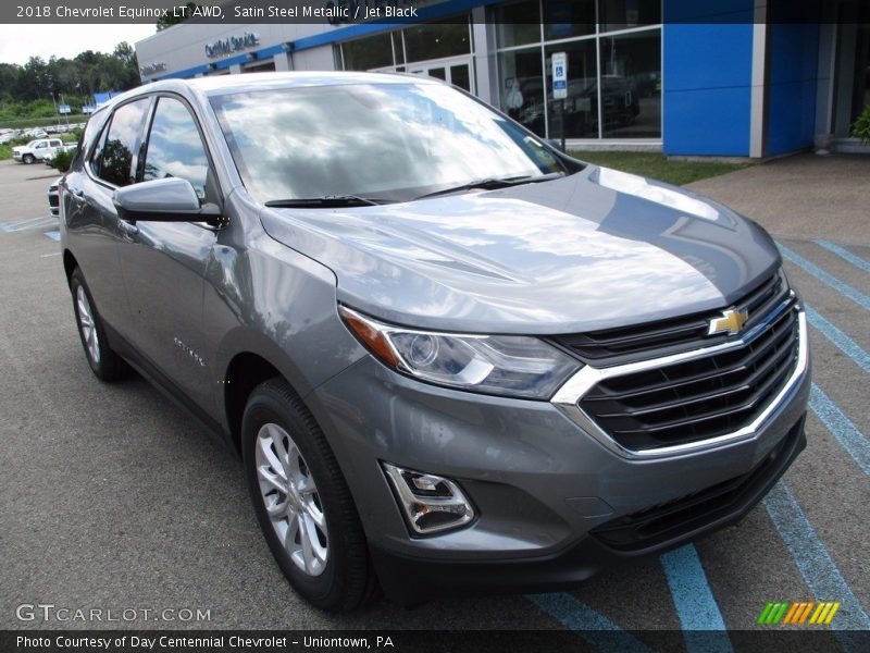 Satin Steel Metallic / Jet Black 2018 Chevrolet Equinox LT AWD