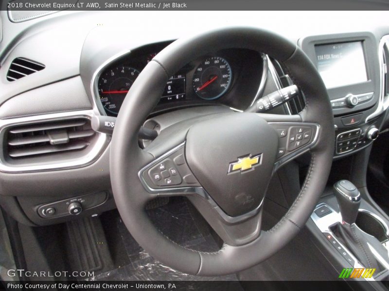 Satin Steel Metallic / Jet Black 2018 Chevrolet Equinox LT AWD
