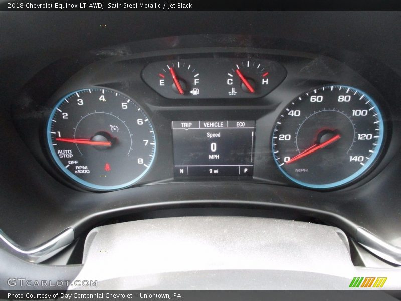 Satin Steel Metallic / Jet Black 2018 Chevrolet Equinox LT AWD