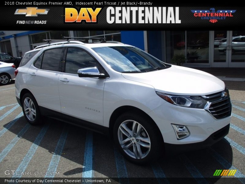 Iridescent Pearl Tricoat / Jet Black/­Brandy 2018 Chevrolet Equinox Premier AWD