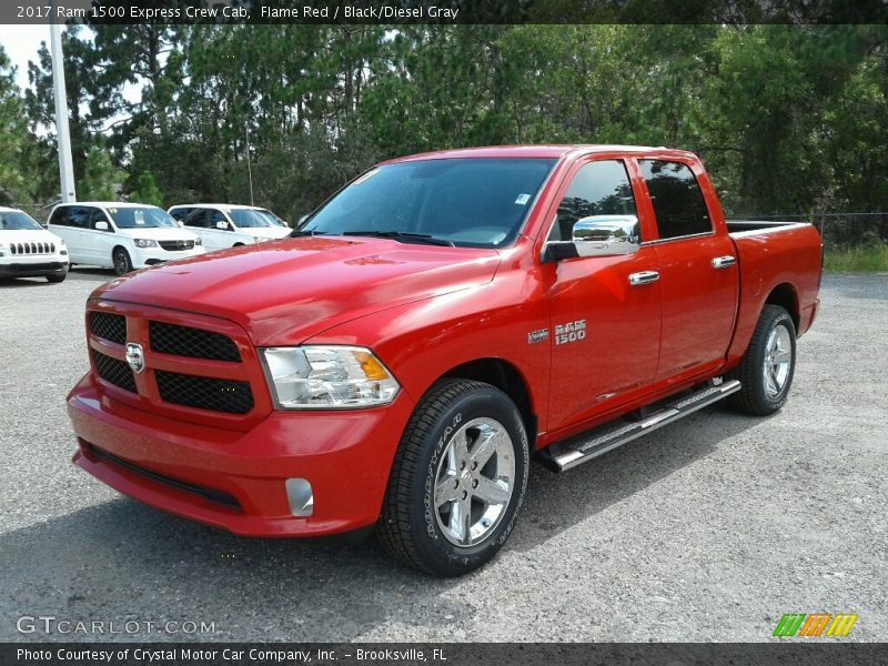 Flame Red / Black/Diesel Gray 2017 Ram 1500 Express Crew Cab