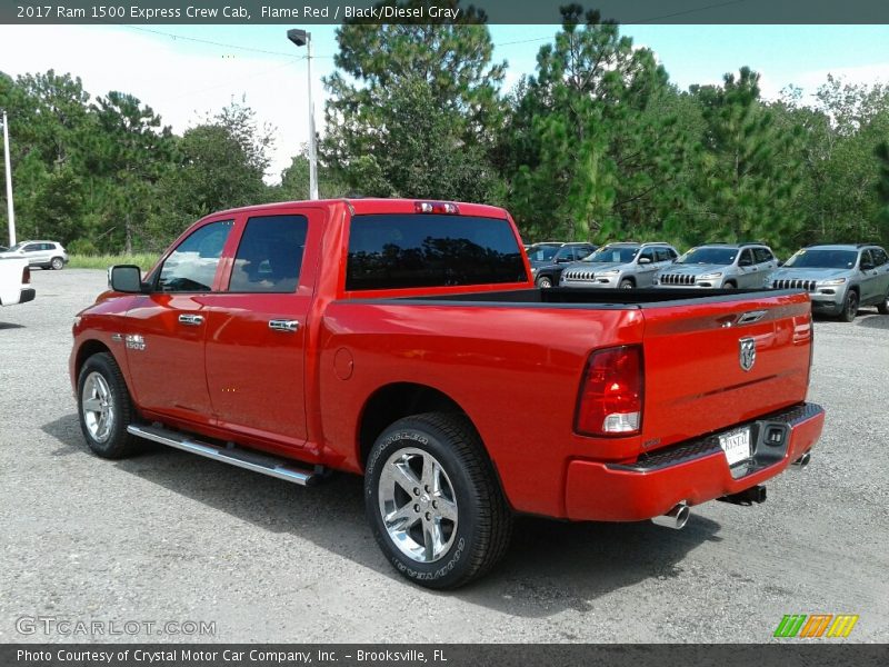 Flame Red / Black/Diesel Gray 2017 Ram 1500 Express Crew Cab