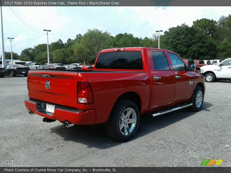 Flame Red / Black/Diesel Gray 2017 Ram 1500 Express Crew Cab