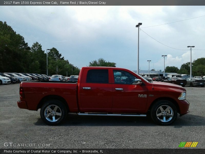 Flame Red / Black/Diesel Gray 2017 Ram 1500 Express Crew Cab