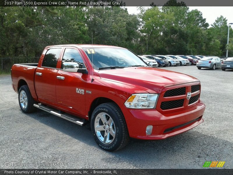 Flame Red / Black/Diesel Gray 2017 Ram 1500 Express Crew Cab