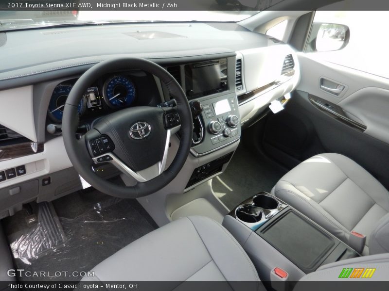 Midnight Black Metallic / Ash 2017 Toyota Sienna XLE AWD