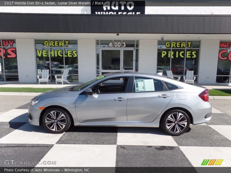 Lunar Silver Metallic / Black 2017 Honda Civic EX-L Sedan