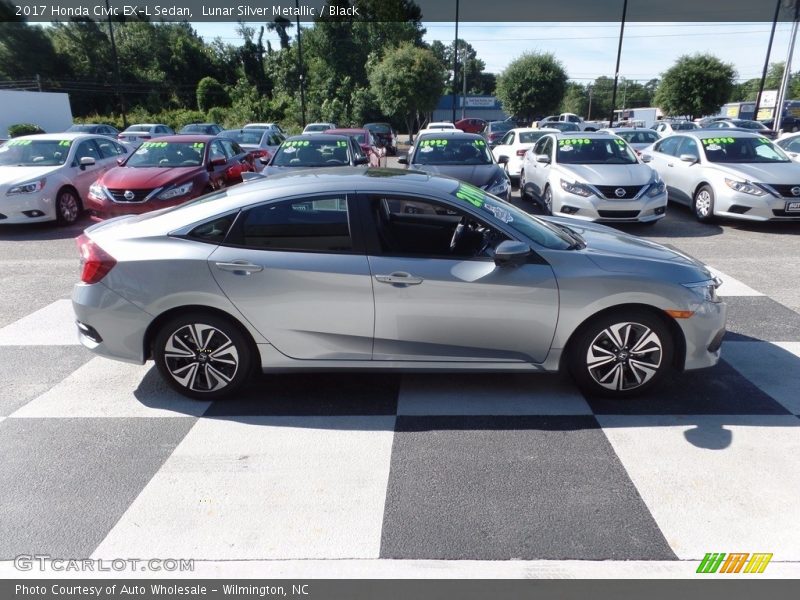 Lunar Silver Metallic / Black 2017 Honda Civic EX-L Sedan