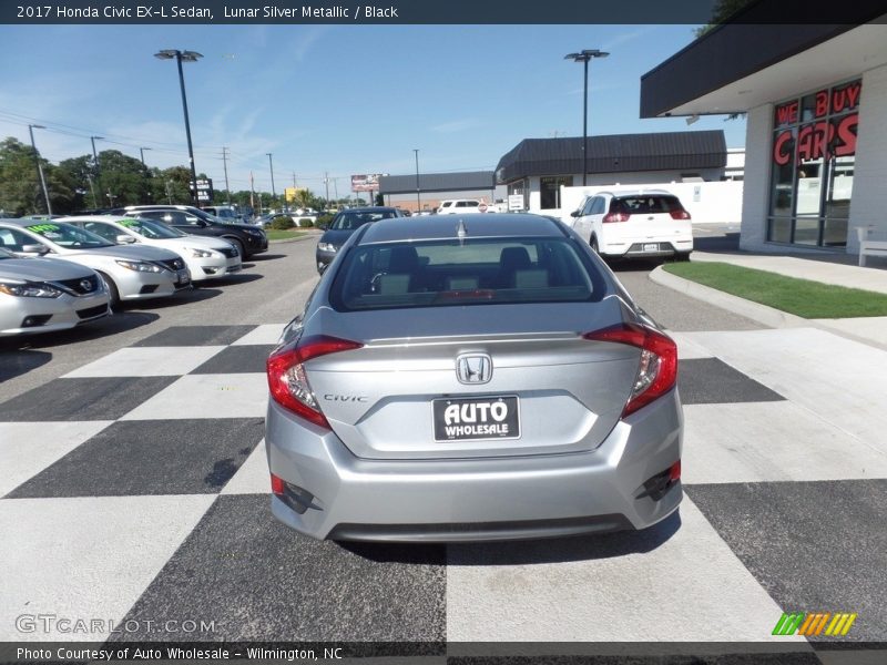 Lunar Silver Metallic / Black 2017 Honda Civic EX-L Sedan