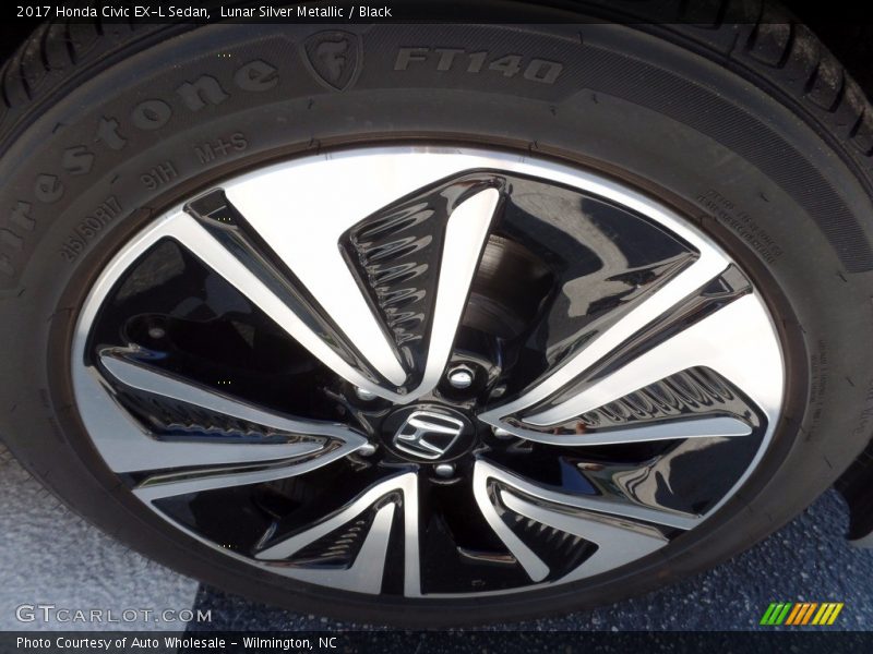 Lunar Silver Metallic / Black 2017 Honda Civic EX-L Sedan