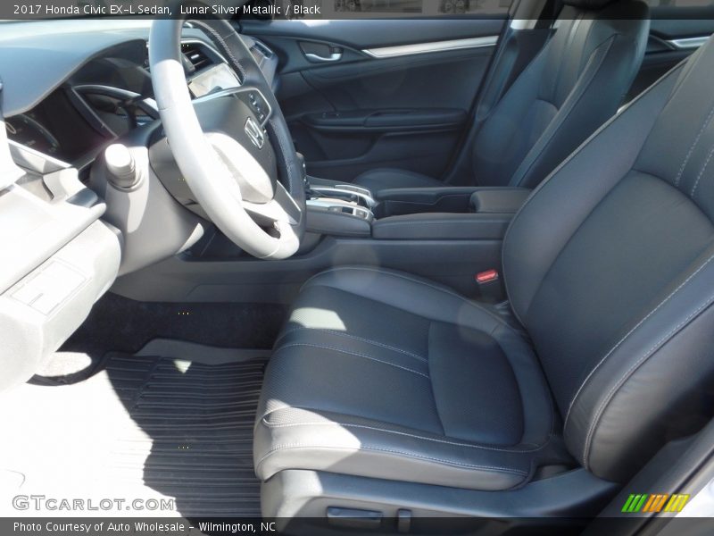 Lunar Silver Metallic / Black 2017 Honda Civic EX-L Sedan