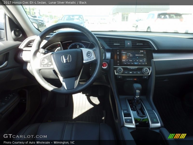 Lunar Silver Metallic / Black 2017 Honda Civic EX-L Sedan