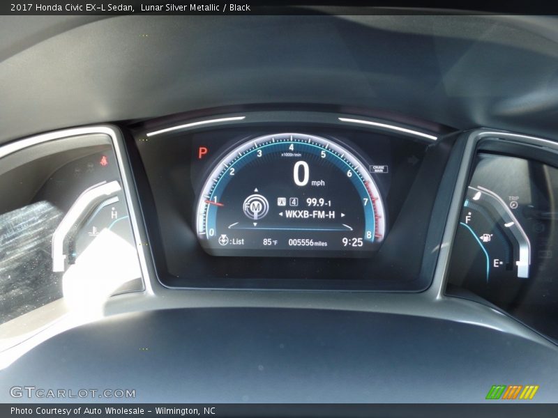 Lunar Silver Metallic / Black 2017 Honda Civic EX-L Sedan
