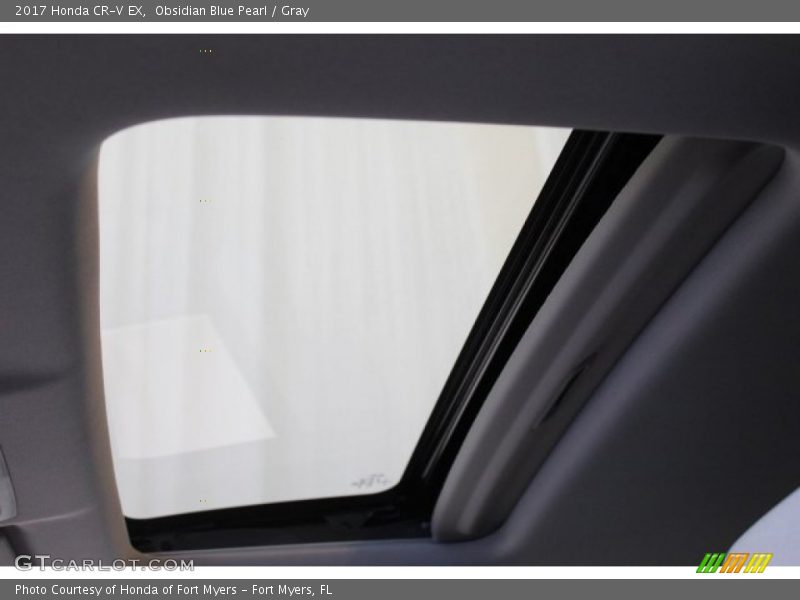 Obsidian Blue Pearl / Gray 2017 Honda CR-V EX