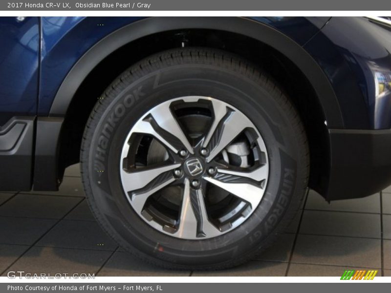 Obsidian Blue Pearl / Gray 2017 Honda CR-V LX