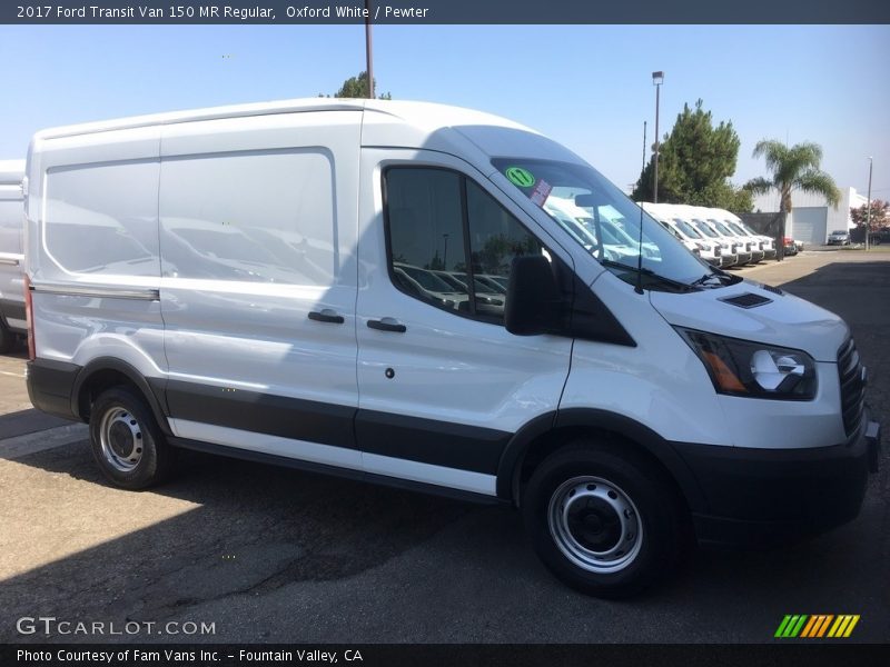 Oxford White / Pewter 2017 Ford Transit Van 150 MR Regular