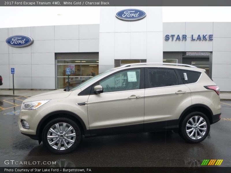 White Gold / Charcoal Black 2017 Ford Escape Titanium 4WD