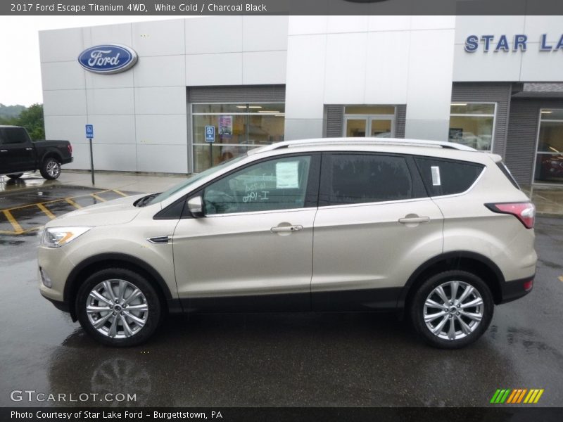 White Gold / Charcoal Black 2017 Ford Escape Titanium 4WD